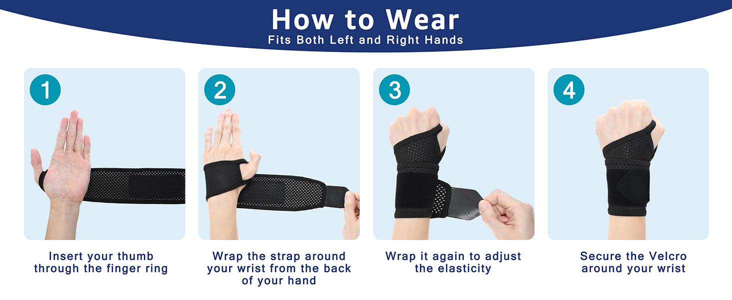2-Pack Ultra-Thin Breathable Mesh Wrist Wraps with Adjustable Support for Pain Relief and Daily Use Unisex Wrist Brace for Carpal Tunnel Tendonitis One Size Fits All