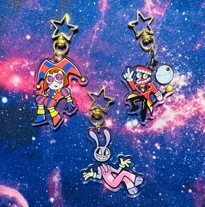 The Amazing Digital Circus Trio Keychain Charms