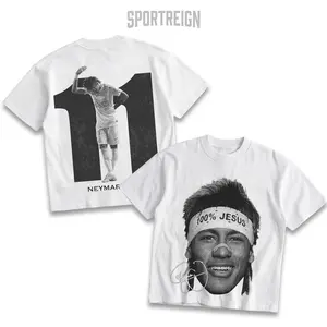 SPORTREIGN Neymar JR. ver3 Men's T-shirt, Soccer Fan Shirt, Neymar Fan Merchandise, Football Shirt, Graphic Tee Over Size, 100% cotton Shirt, Gift For Him, Made In USA.