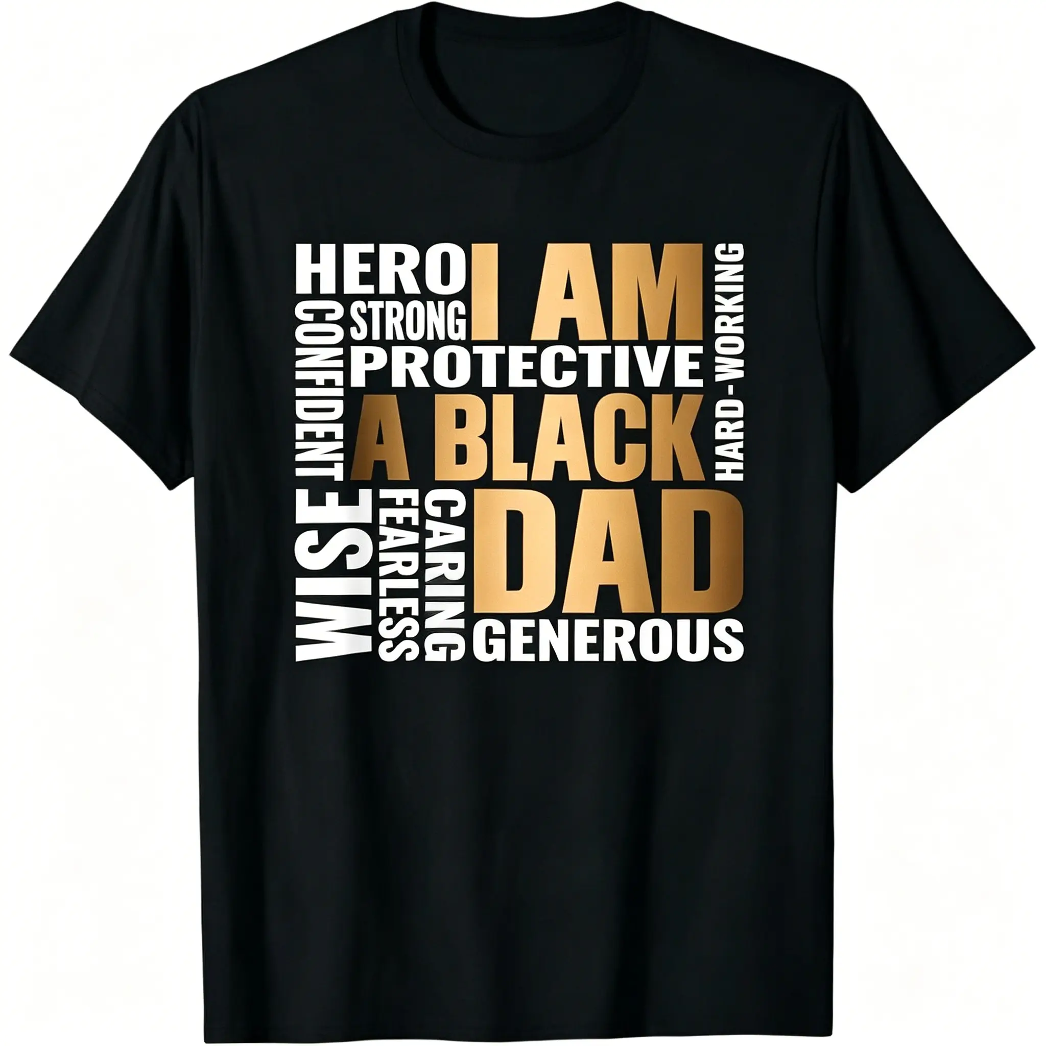 Black Dad Vibes: Dope Black Dad Graphic Tee for Men Funny Dope Black Dad T-Shirt |   Gift for Black Fathers & Dads.,shirts,embroidered