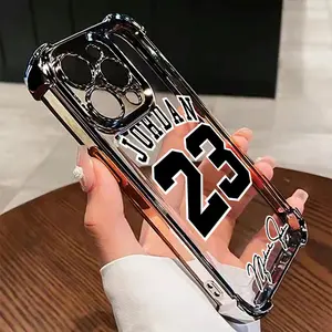 Basketball Number 23 J-Jordans Phone Case Suitable for iPhone 17 16e 16 15 14 13 12 11 Mini Pro Max Air X XR XSMAX 8 7 Plus Anti Fall Transparent Soft Back Cover