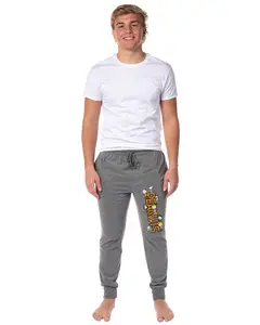 Peanuts Men's Character Group Logo Sleep Jogger Pajama Pants