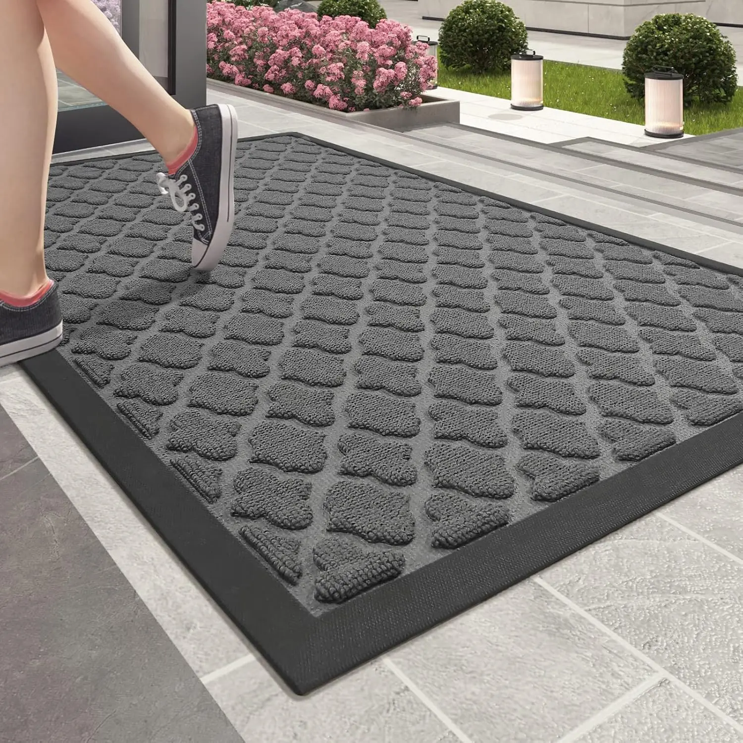 Color&Geometry Extra Large Front Door Mat Outdoor Doormat for Home Entrance Outside Entry Exterior Floor Heavy Duty Non-Slip Welcome Matt for Patio Waterproof,