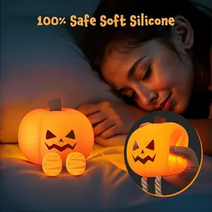 [CLEARANCE] Sad Pumpkin Night Light - Kawaii Silicone Desk Lamp Cute Room Decor