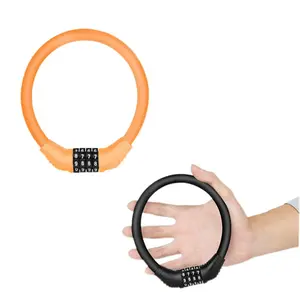 Bicycle Safety Lock, 2 Counts 4-digit Combination Password Cable Lock, Lightweight & Anti-theft Bicycle Lock for Outdoor Cycling