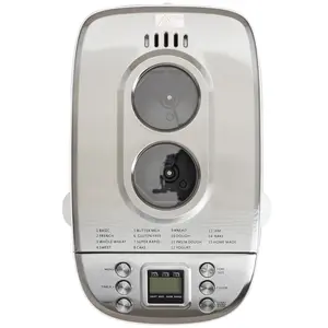 VEVOR Bread Maker, Non-Stick Ceramic Baking Pan Automatic Bread Maker, with Gluten-Free Setting, 15-in-1 3LB Dough Maker, Whole Wheat Bread Making, Digital, Available in 3 Bread Sizes, 3 Bread Crust Colors, White