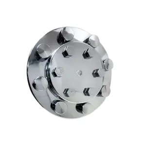 Lifetime Nut Covers - Front Axle Hub Cover Kit with Top Hat Lug Nut Covers Chrome Finish