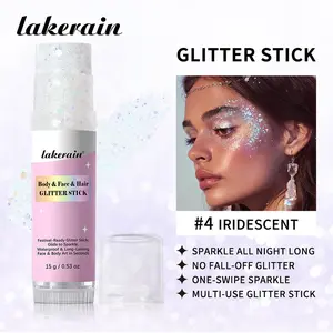 15g Body Glitter Stick, Face Painting Glitter Gel, Party Dance Highlighter, Shimmer Makeup, Brightening Cosmetics, Festive Glamour