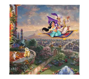 Thomas Kinkade Disney Aladdin - 14" x 14 " Gallery Wrap