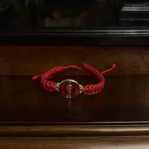 Saint Jude Adjustable Bracelet with red Color String - Personal Accessory for Saint Jude Fans Featuring Iconic Design Trendy Stack Bangle Personalized Jewelry