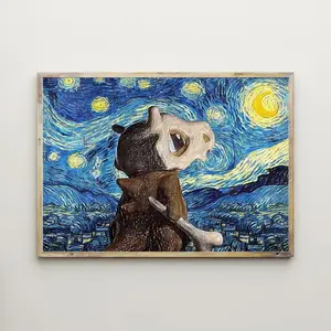 Cubone Under Starry Sky Pokémon Poster – Home Decor, Wall Art (No Framed)