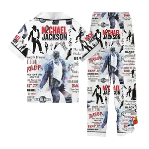 Michael Jackson Pjm Satin Pajamas Set | Premium Sleepwear Gift for Fans