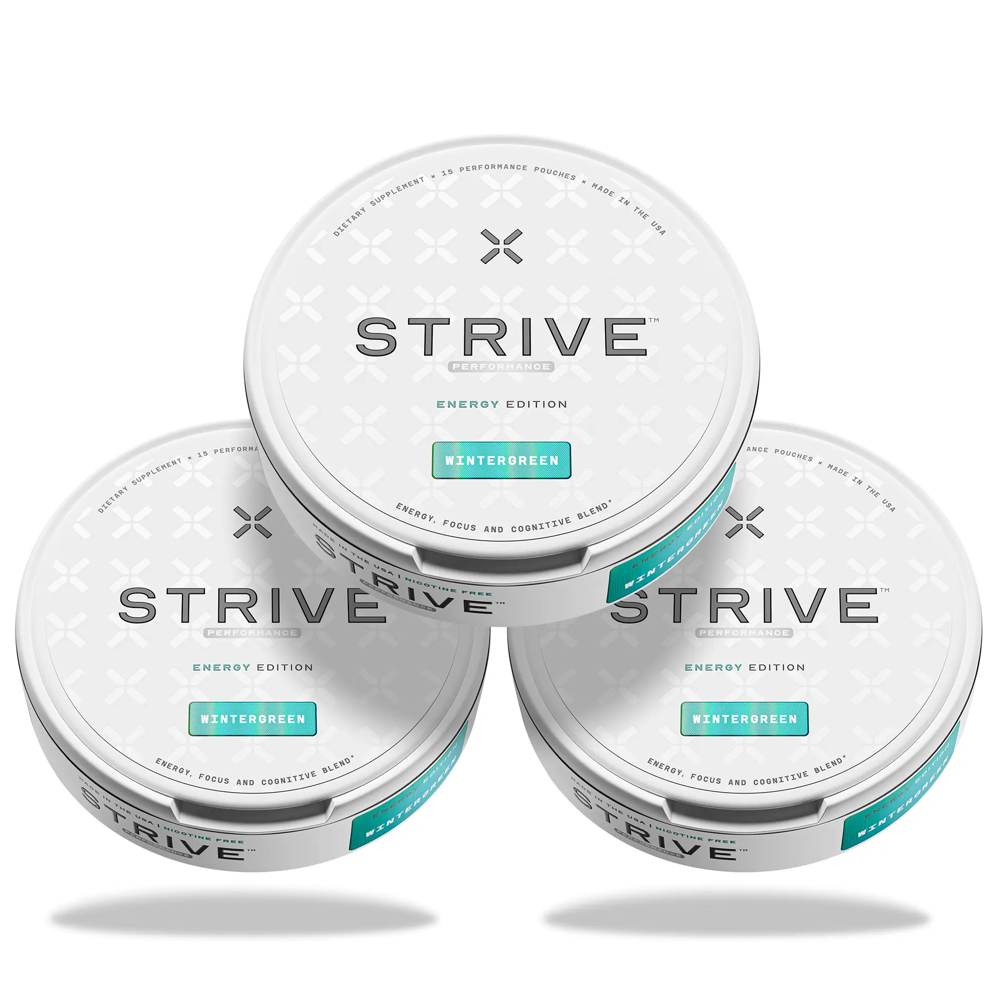 Strive Performance • Wintergreen (3 pack) • Caffeine Energy Pouches