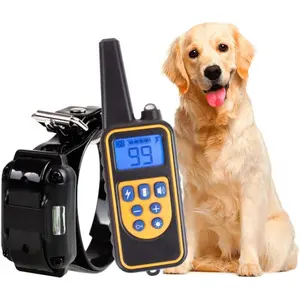 Remote Waterproof Rechargeable Dog Shock Collar with 3 Correction Training Modes, Shock, Vibration, Beep Electronic Collar, Suitable for Small, Medium, Large Dogs 800 Yard Training Series