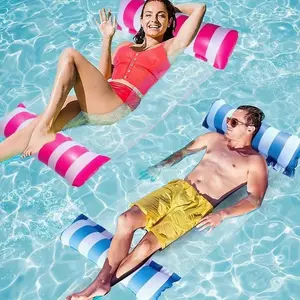Water Inflatable Floating Pools (set of 2 + Pump), Durable & Easy-To-Use Pool Accessories, Perfect for Summer Fun & Outdoor Activities, Inflatable Pool Lounge