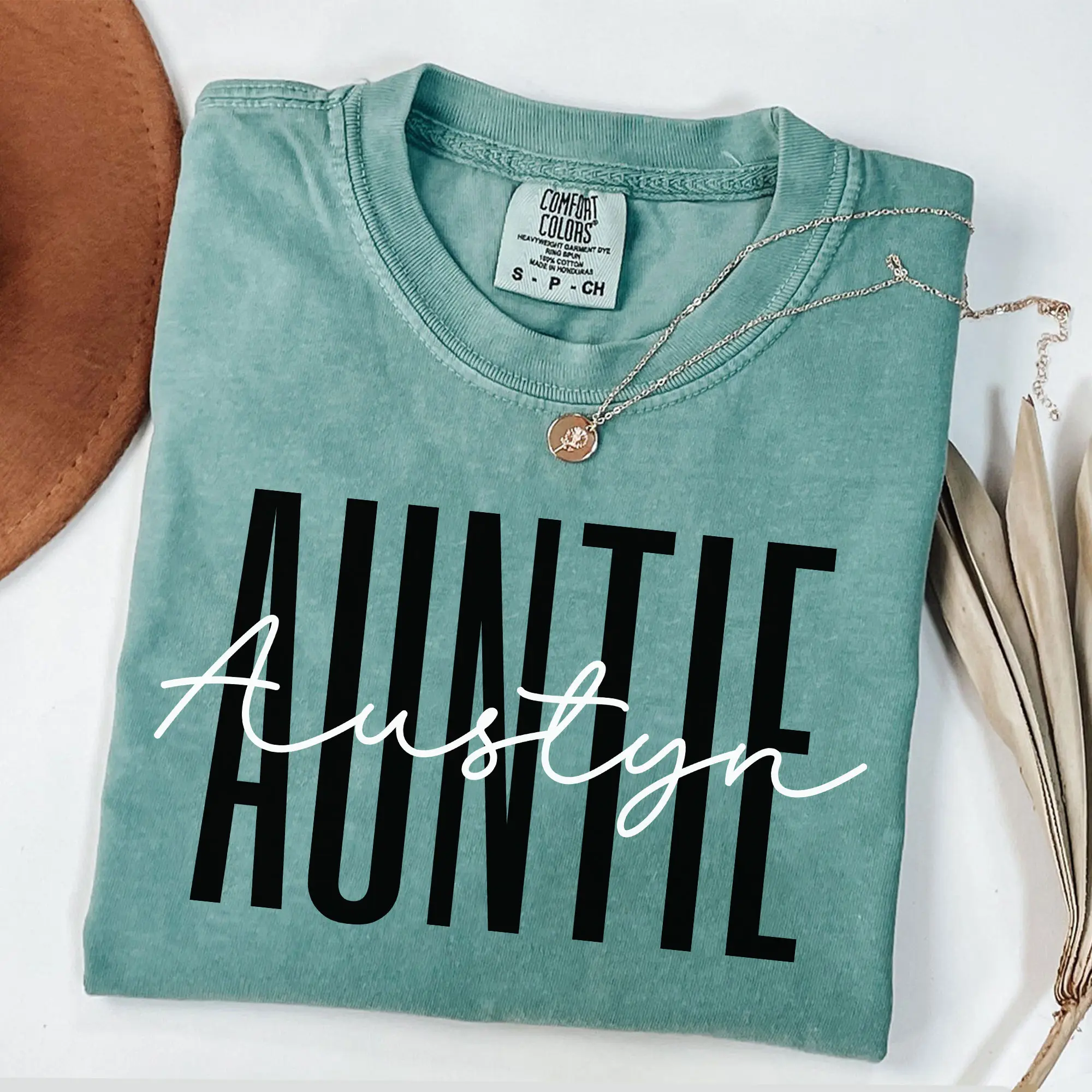 Comfort Colors Custom Auntie Shirt, Personalized Aunt Name Shirt, Auntie Gift, Pregnancy Announcement, Mother’s Day Gift