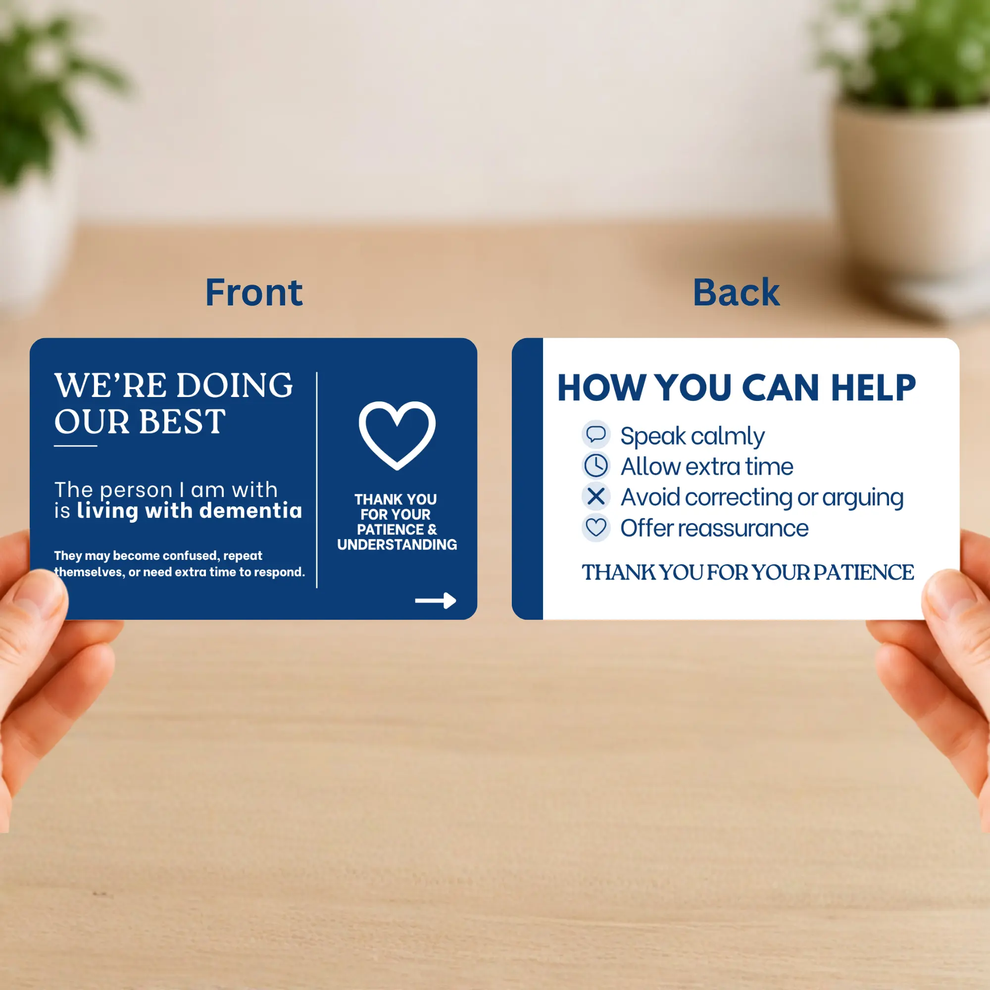 Dementia & Disability Communication Cards (12-Pack)