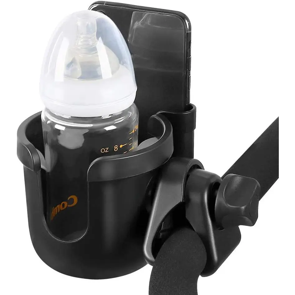 Stroller Cup Holder with Hook, Bike Cup Holder, Universal Cup Holder for Uppababy Nuna Doona Strollers, 2-in-1 Cup Phone Holder for Stroller Bike Wheelchair Walker Accessory Stroller Cup Holder with Hook, Bike Cup Holder, Universal Cup Holder for Uppababy Nuna Doona Strollers, 2-in-1 Cup Phone Holder for Stroller Bike Wheelchair Walker Accessory
