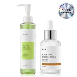 IUNIK Black Snail Restore Serum (1.69 fl oz) and IUNIK Centella Green Fresh Cleansing Oil