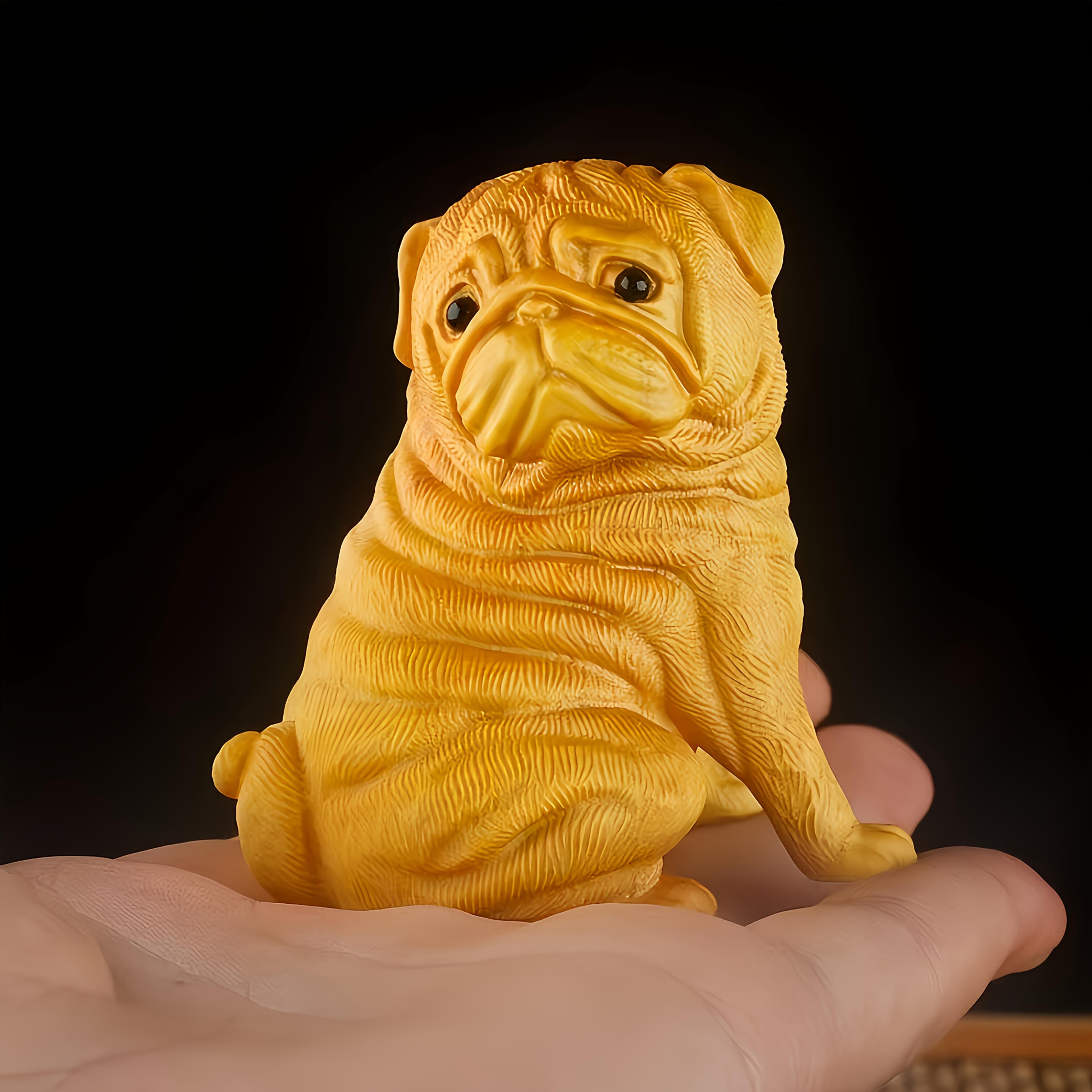 2pcs Cute Puppy Desktop Statue - Expressive Eyes And Soft, Cute Ears, Suitable For Home, Office Or Bookshelf, No Power Required, Perfect Gift For Pet Lovers, Charming Statue, Handcrafted Woodwork, Durable Wood Carving, Animal Shape 2pcs Cute Puppy Desktop Statue - Expressive Eyes And Soft, Cute Ears, Suitable For Home, Office Or Bookshelf, No Power Required, Perfect Gift For Pet Lovers, Charming Statue, Handcrafted Woodwork, Durable Wood Carving, Animal Shape