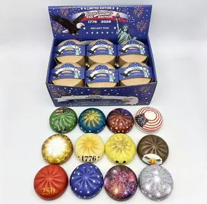 2026 Liberty Dumplings Squishy Blind Box, Independence Day themed stress-relieving squeeze toy set, Simulated steamed bun squeeze toy