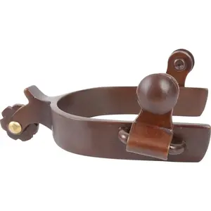 Classic Equine Kid's Spur - Youth Western Spurs with 7-Point Daisy Rowel - Browned Iron Finish