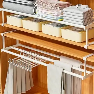 Expandable Multi-Functional Space-Saving Adjustable Shoe Rack, Stainless Steel Hanging Organizer, Cabinet Under Storage