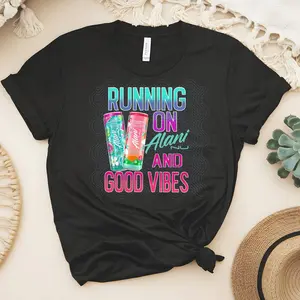 Exclusive Expressions Brand Drink & Good Vibes DTF Print to Order 10x10 or 12x12 Commercial Heat Press Transfer for Cotton Polyester Blends