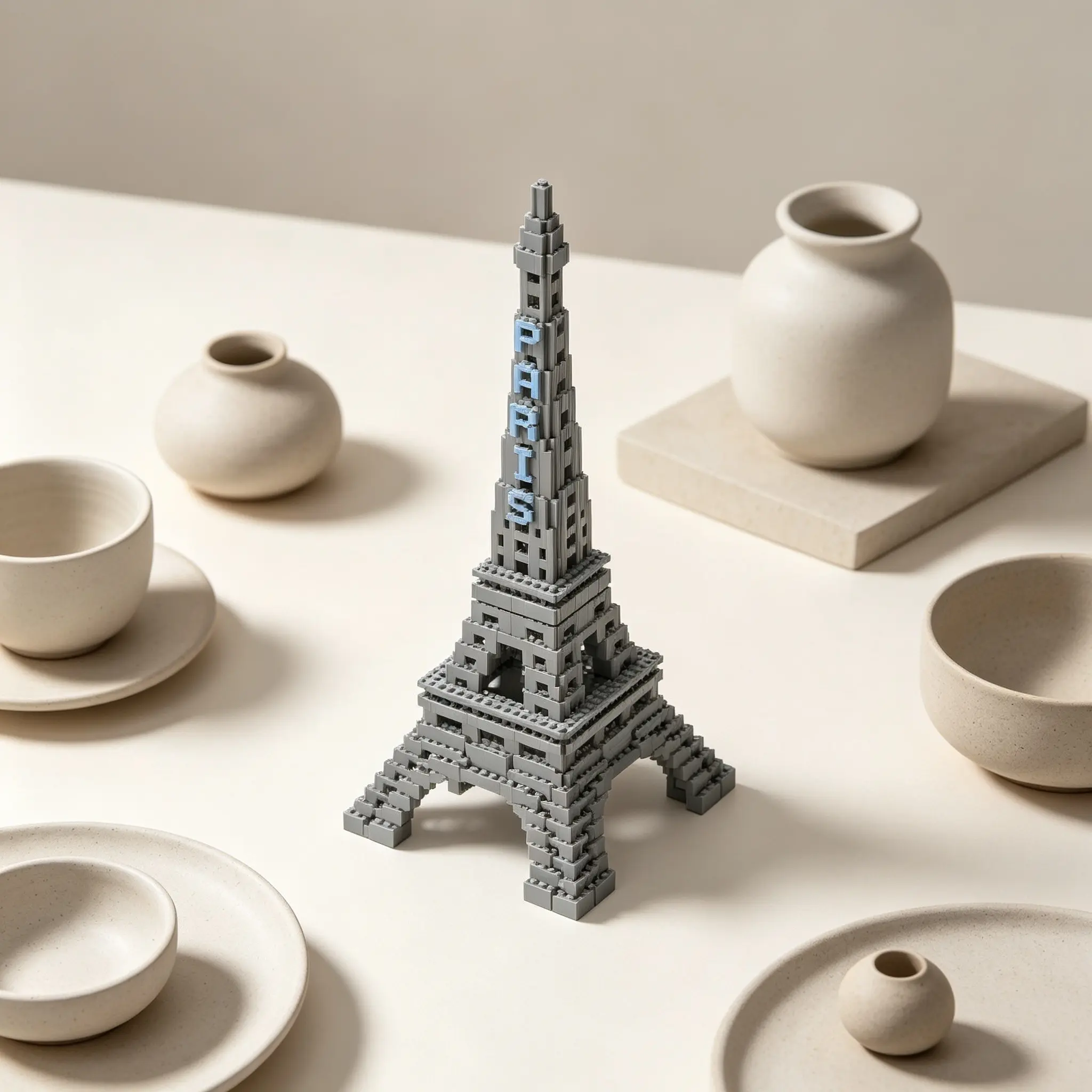 Eiffel Tower 3D Puzzle Building Blocks Decoration, Bookshelf Home Office Cabinet Decor, Party Living Room TV Stand Display Gift