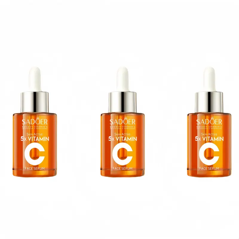 5X Vitamin C Face Serum (30ml Dropper Bottle) - Bright VC+ Boost 5-in-1 Moisturizer for Women, Hydrating Nourishing Essence, Pore Care, Dark Spots Treatment, Remedy for Dark Spots, Daily Skincare Routine Christmas Gift (Glow Up Challenge Compatible)