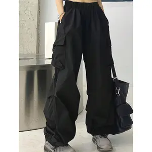 1PCS Girls Teenagers Casual Trendy Sports Exercise Outdoor Cargo Pants With Large Pockets Work Pants Spring Summer Autumn Size8-16Y