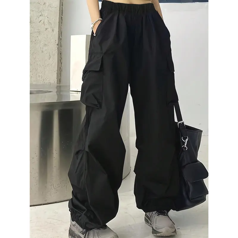 1PCS Girls Teenagers Casual Trendy Sports Exercise Outdoor Cargo Pants With Large Pockets Work Pants Spring Summer Autumn Size8-16Y