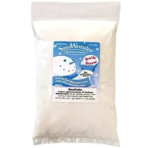 SNOWONDER Instant Snow Fake Artificial Snow, Also Great for Making Cloud Slime - Mix Makes 2 Gallons of Fake Snow