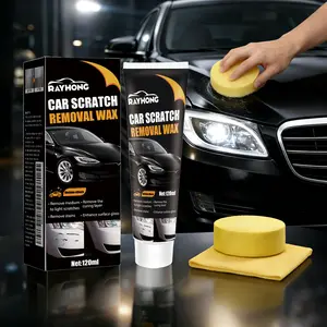 Car Scratch Removal Wax Repair Kit Car Scratch Repair Paste For Shallow Scratches Universal With Polishing Paste Wipe And Sponge