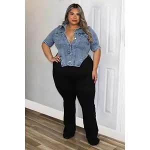 Evany Denim Top Divas Plus