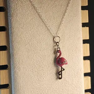 Tropical Flamingo Necklace - Unisex 18 Inch Chain with Fun Flamingo Charm - Adds Pop of Color and Personality to Any Outfit - Boho Style Jewelry