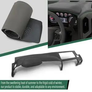 Soft TPE Dash Board Dash Cover Black Fit For 07-13 Chevy Silverado GMC Sierra