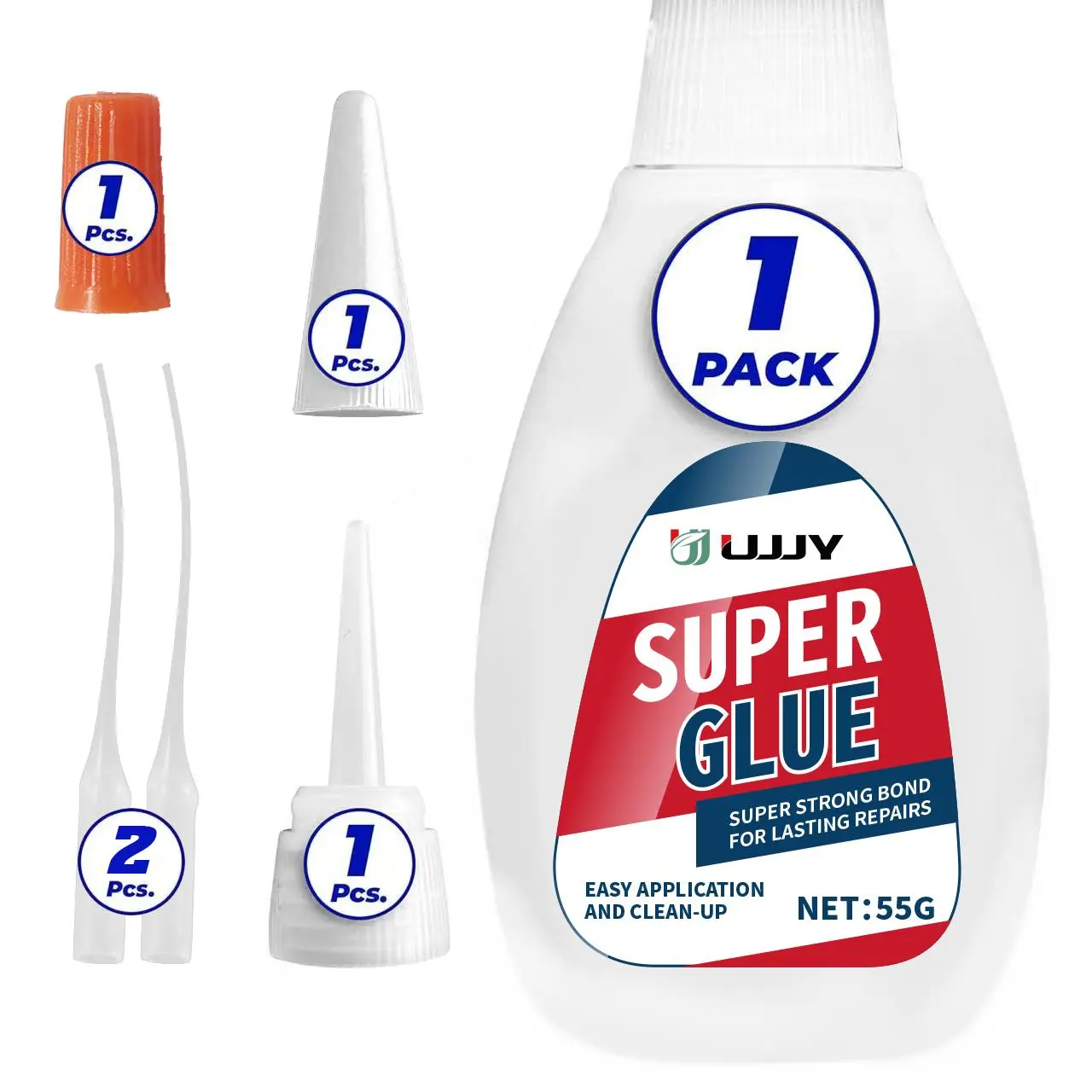 Super Glue, 5 Second Bonding Glue, High Strength Glue for Fixing Metal/Plastic/Wood, Quick Drying Glue for Home & Office, Quick Dry Adhesive, Super Strong Adhesion