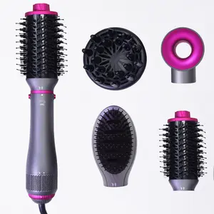 Hair Blow Dryer Brush 4-in-1, Blowout Brush, Multi Hair Styler Negative Ion Detachable Hair Dryer with Diffuser, Hot Air Brush, with Comb Brush for Women, Salon, Household lightweight wand curler Multi-Styler hairstyling