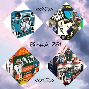 PYT Break 28! 6 box break! 2x 2025 Phoenix megas 1x 2025 mosaic mega 1x 2021 mosaic mega 2x 2025 rookies and stars blasters