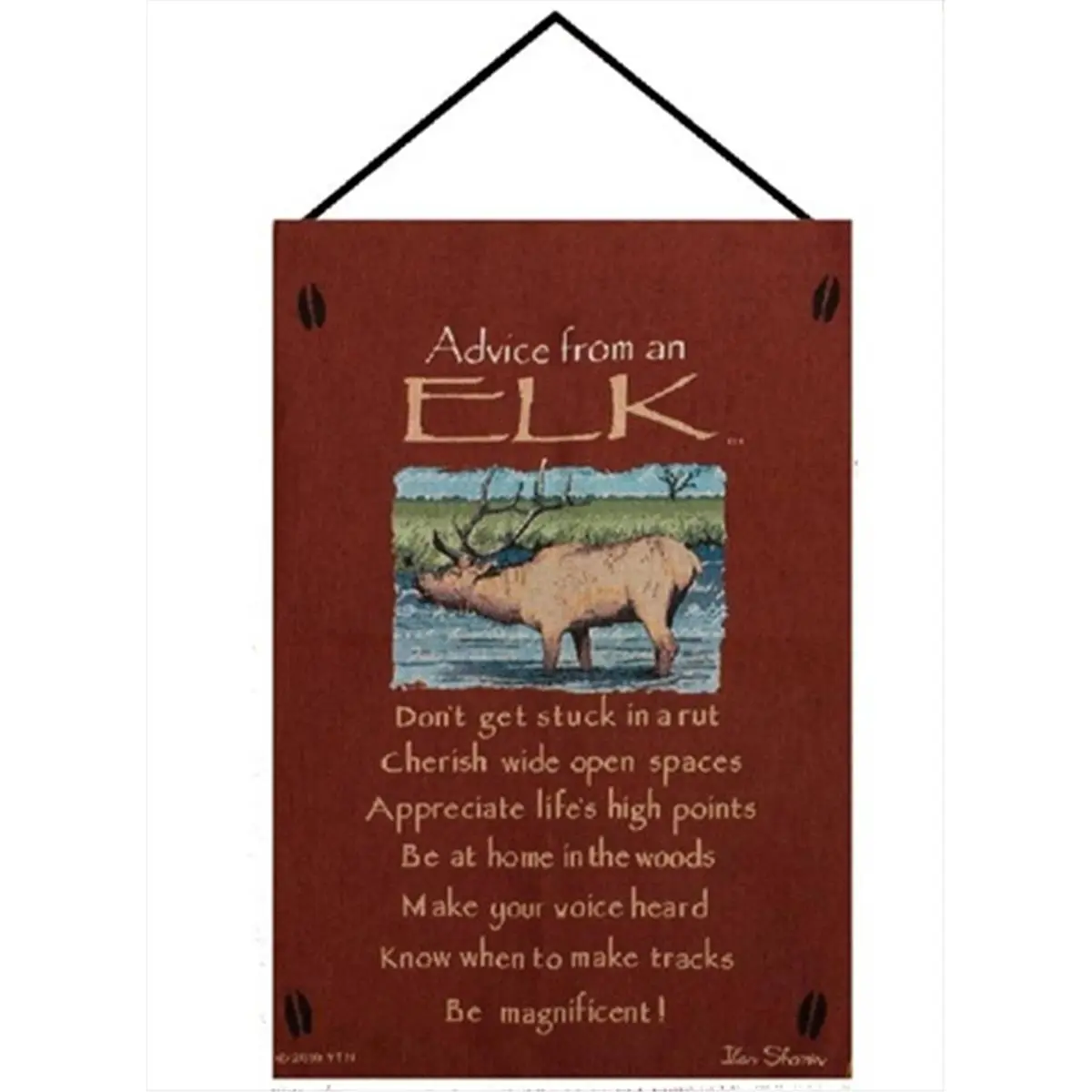 212 MAIN Classic Cotton Artistic Tapestry Wall Hanging - Traditional Elk Design, Jacquard Loom Crafted, 16x26in Vertical Home Decor, Tapestries for Home Accessory, Artistic Tapestry Tapestries