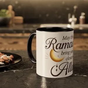 Ramadan Kareem Colorful Mugs - Eid Islamic Mug, Reusable Ceramic Drinkware for Ramadan Coffee, Washable & Kitchenware ceramic coffee mug cup