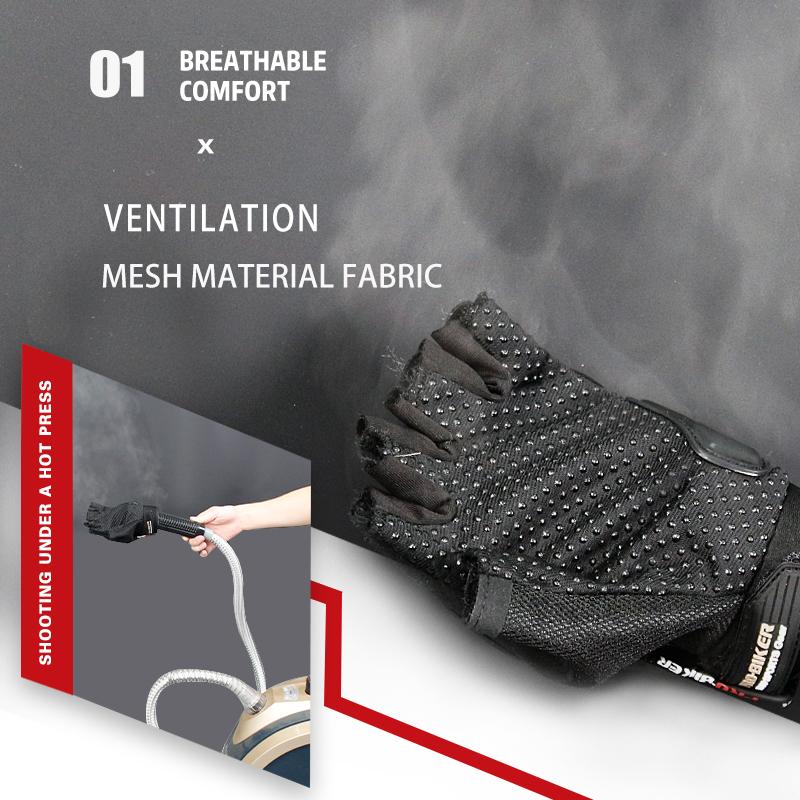 Breathable Half-Finger Motorcycle Riding Gloves for Men and Women, Non-Slip, Wear-Resistant, Touchscreen Compatible, Protective Motorbike Gloves for Outdoor Riding