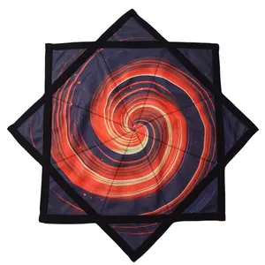 Outdoor Sports Handkerchief Octagon Towel, Dual-Sided UV Print, Flowing Stars Design, Perfect for Hiking and Camping dapostar