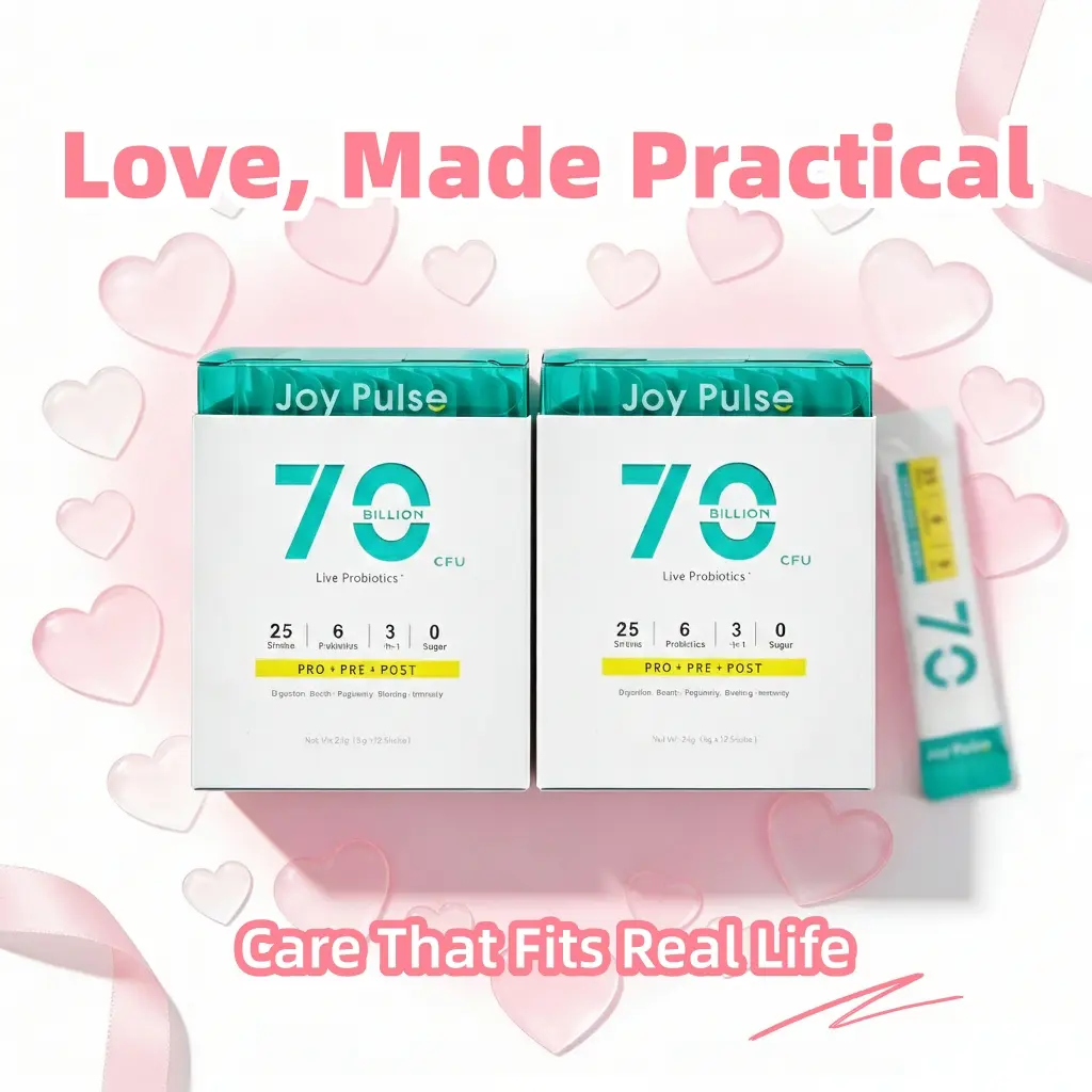 Joy Pulse Probiotic for Woman and Man 25 Strains Encapsulated for Max Viability Tasty Orange Powder