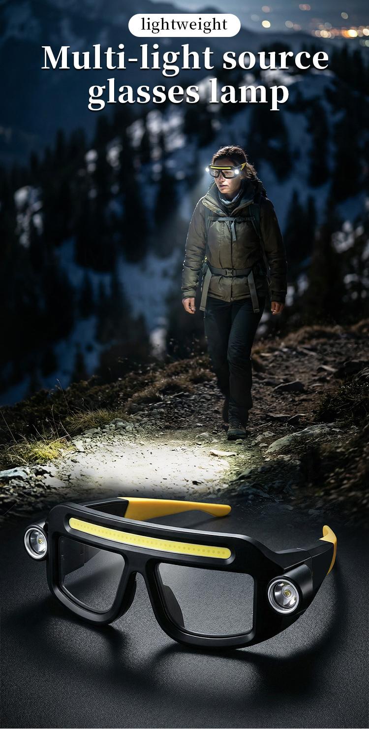 XTE Multi-Functional Eyeglass Light, TYPE-C Rechargeable, Portable COB LED Work Light for Repair & Outdoor Use