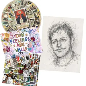 Mystical Love Sticker Pack & Soulmate Sketch Bonus– Spiritual Vinyl Stickers for Vision Boards, Journals & Manifestation