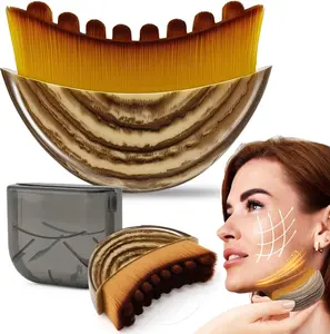 Lymphatic Contour Face and Body Brushes, The Lymphatic Drainage Massager for Face, Dry Brushing Face Brush, Chin & Jawline Sculpting, Ergonomically Designed to Fit The Gentle Skin Precisely Gift