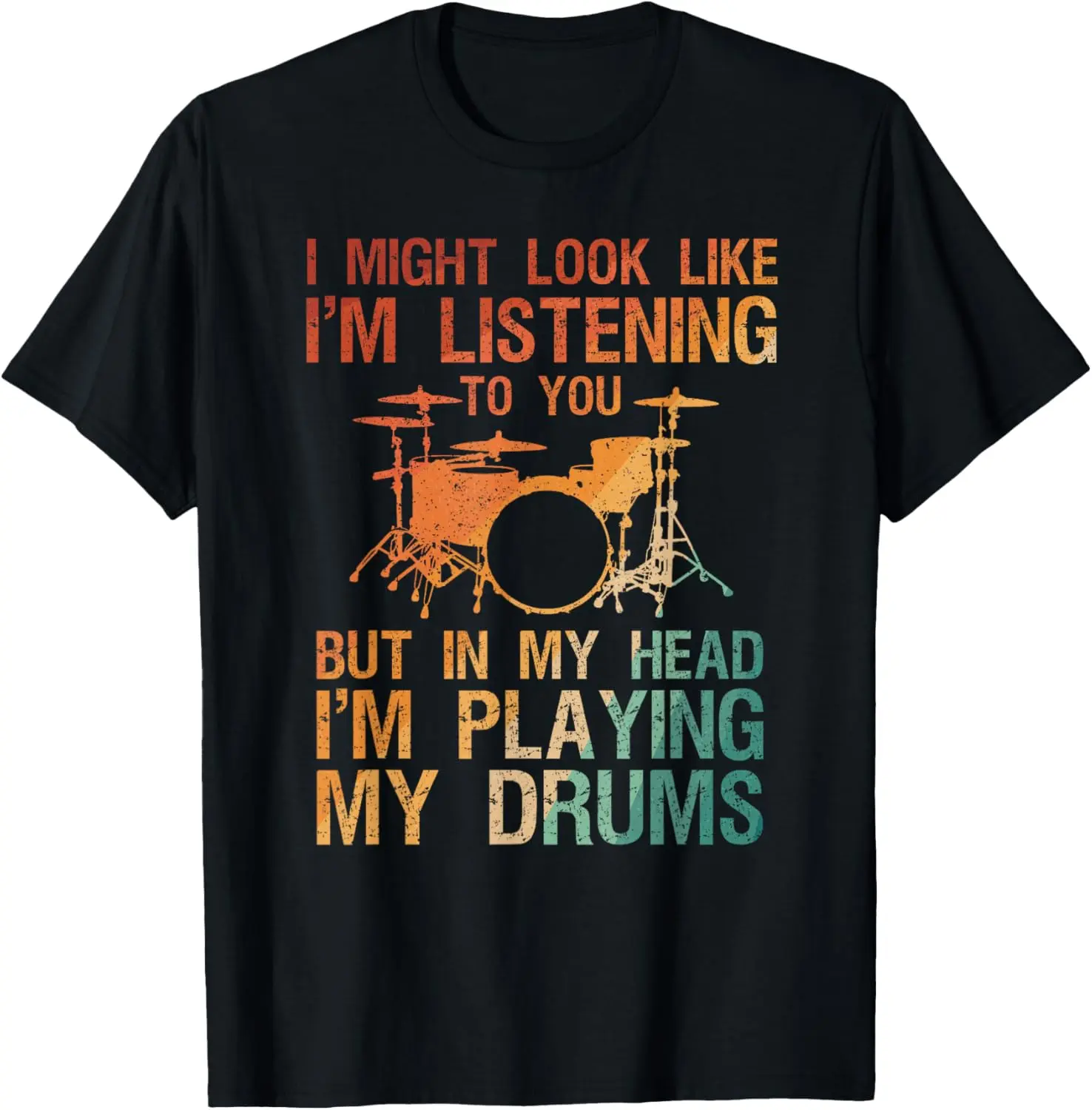 Cotton(pure) Funny Drummer Art For Men Women Drum Player Percussion Lover T-Shirt