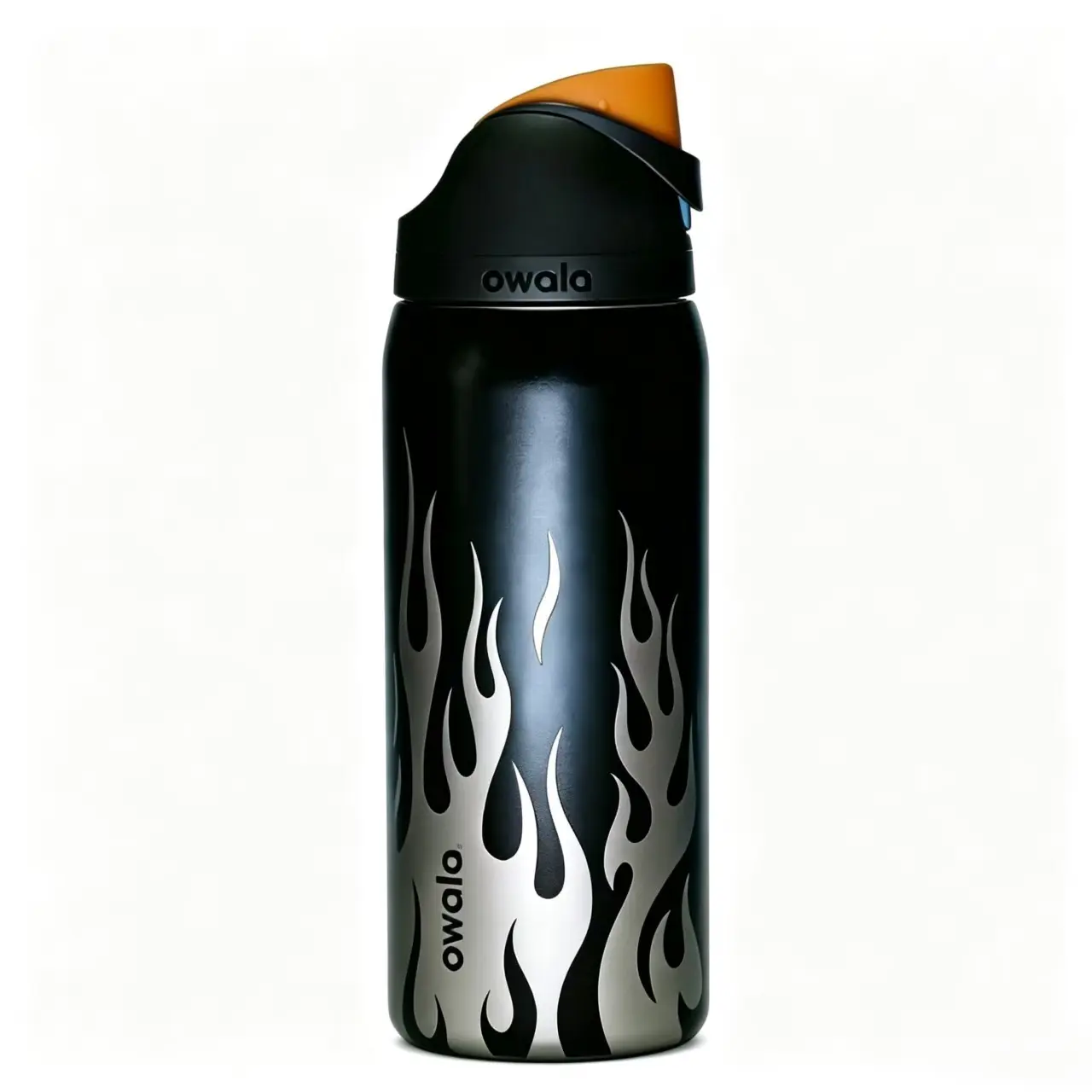Owala 32oz 304 Stainless Steel Thermal Water Bottle - Outdoor Portable Handle, Large Capacity, Double Drinking Function, Flame Black, Stainless Vacuum Flask for Outdoor Use, Stainless Vacuum Flasks